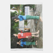 Achter je rug kijken theedoek (Verticaal)