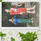 Achter je rug kijken theedoek (Gevouwen)