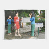 Achter je rug kijken theedoek (Horizontaal)