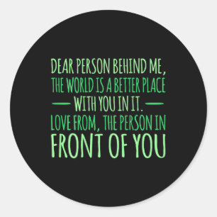 Achter mij Mental Health Awareness Supporter Graph Ronde Sticker