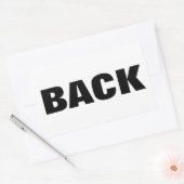 ACHTER RECHTHOEKIGE STICKER (Envelop)