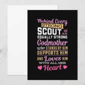 Achter Scout Zit Een Sterke Peetmoeder Kaart (Voorkant / Achterkant)