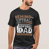achter softball dad t-shirts (Voorkant)