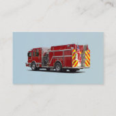 Achter van Brandmotor met Amerikaanse Vlag Visitekaartje (Achterkant)