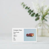 Achter van Brandmotor met Amerikaanse Vlag Visitekaartje (Staand voorkant)