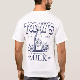 Achteraan afdrukken Vandaag goede stemming Vintage T-shirt