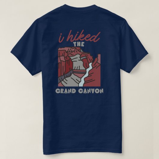 achteraan en vooraan heb ik het grote canyon gehak t-shirt (Design achterkant)