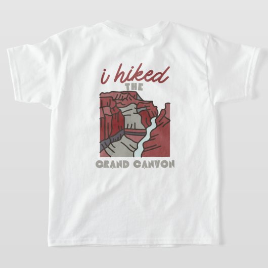 achteraan en vooraan heb ik het grote canyon gehak t-shirt (Laag Achter)