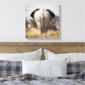 Achteraanzicht van olifant canvas afdruk (Insitu (Slaapkamer))