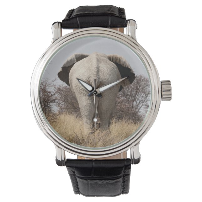 Achteraanzicht van olifant horloge (Voorkant)