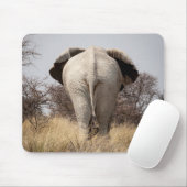 Achteraanzicht van olifant muismat (Met muis)
