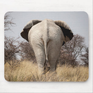 Achteraanzicht van olifant muismat