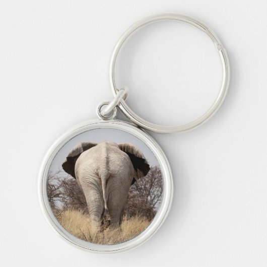 Achteraanzicht van olifant sleutelhanger (Voorkant)