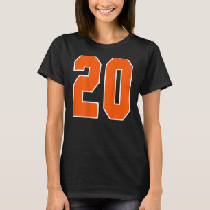 Achteraf afdrukken Oranje Sportblok nummer 20 voor T-shirt