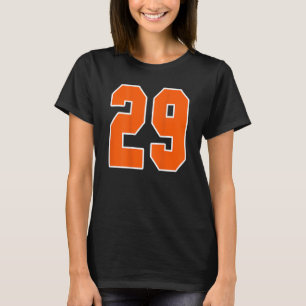Achteraf afdrukken Oranje sportblok nummer 29 voor T-shirt