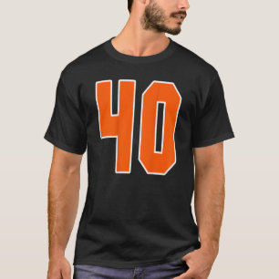 Achteraf afdrukken Oranje Sportblok nummer 40 voor T-shirt