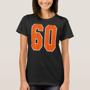 Achteraf afdrukken Oranje Sportblok nummer 60 voor T-shirt