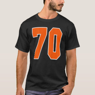 Achteraf afdrukken Oranje Sportblok nummer 70 voor T-shirt