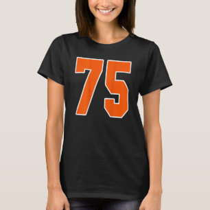 Achteraf afdrukken Oranje sportblok nummer 75 voor T-shirt
