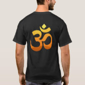 Achteraf afdrukken Yoga Om Mantra Symbol Mannen T-shirt (Achterkant)
