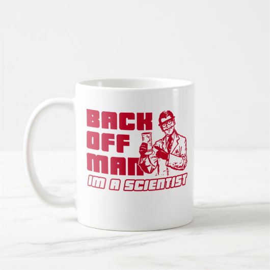 Achteraf man, ik ben wetenschapper koffiemok (Links)