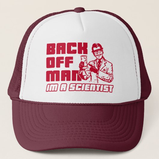 Achteraf man, ik ben wetenschapper trucker pet (Voorkant)