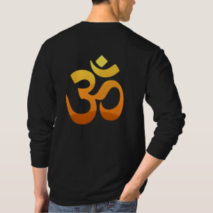 Achteraf om Mantra Symbol Yoga Mannen hoes T-shirt