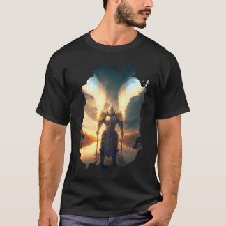 Achterafdruk Knight met een blikje in het water re T-shirt