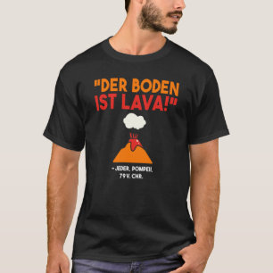 Achterafdruk Onderaan lava vulcano Vesuvius erup T-shirt