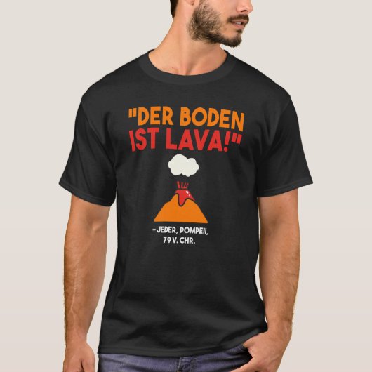 Achterafdruk Onderaan lava vulcano Vesuvius erup T-shirt (Voorkant)