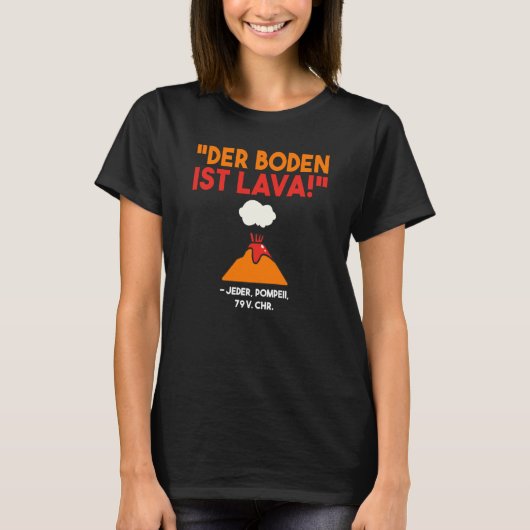 Achterafdruk Onderaan lava vulcano Vesuvius erup T-shirt (Voorkant)