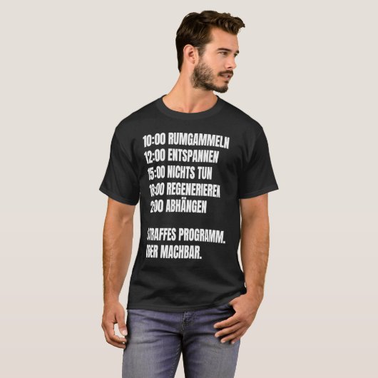 Achterafdruk rondom de leuke dagelijkse routine vo t-shirt (Voorkant volledig)