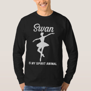 Achterafdruk Swan is mijn gedistilleerde dierballe T-shirt