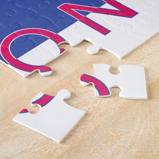 Achterbaai Boston Skyline Illustratie Legpuzzel (Zijkant)