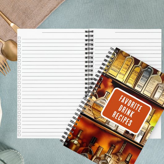 Achterbalk Favoriete cocktail Recipies Notitieboek