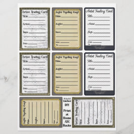 Achterblad van Kaart voor artistieke handel