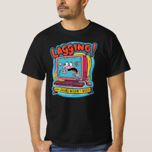 ACHTERBLIJVEN! - Langzame achterblijvende internet T-shirt