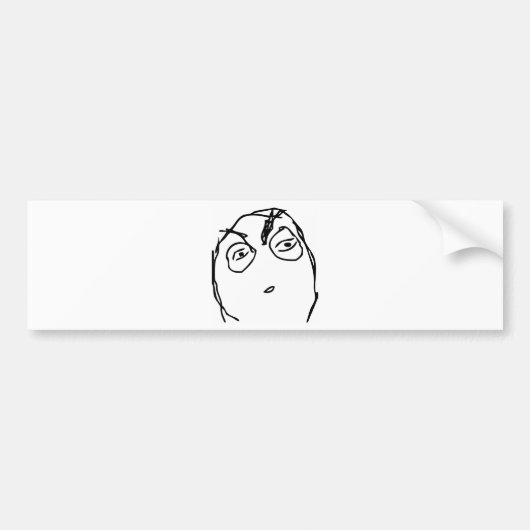 Achterdochtig Gezicht Bumpersticker (Voorkant)