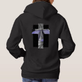 Achterdruk Hoodie Trend Abstracte Lavendel Violet (Achterkant)