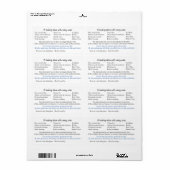 Achteretiket voor Daisy voorzijde Etiket (Full Sheet)