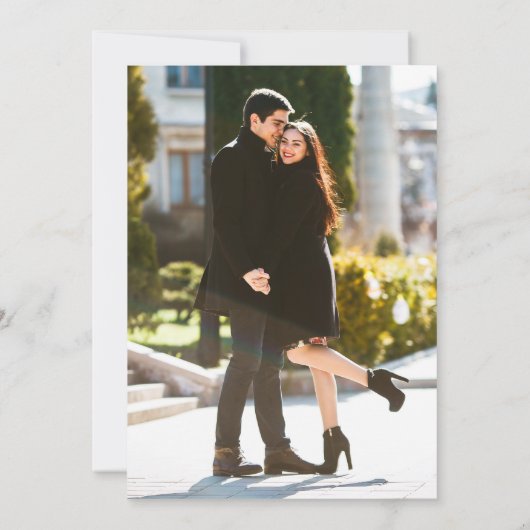 Achterfoto Moderne bruiloft Kaart (Achterkant)