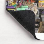 Achterfoto van de oude Vinyl Record Store Muismat (Hoek)