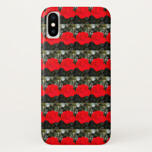 Achtergestelde rode rozen patroon Case-Mate iPhone case