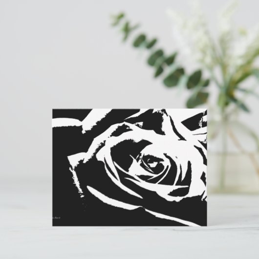 Achtergestelde Roos Art Briefkaart (Staand voorkant)