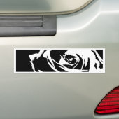 Achtergestelde Roos Art Bumpersticker (Op auto)