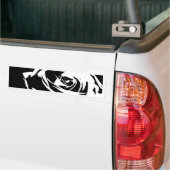Achtergestelde Roos Art Bumpersticker (Op Truck)