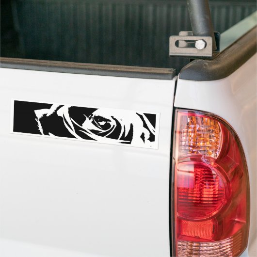 Achtergestelde Roos Art Bumpersticker (Op Truck)