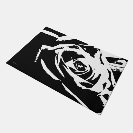 Achtergestelde Roos Art Deurmat (Schuin)