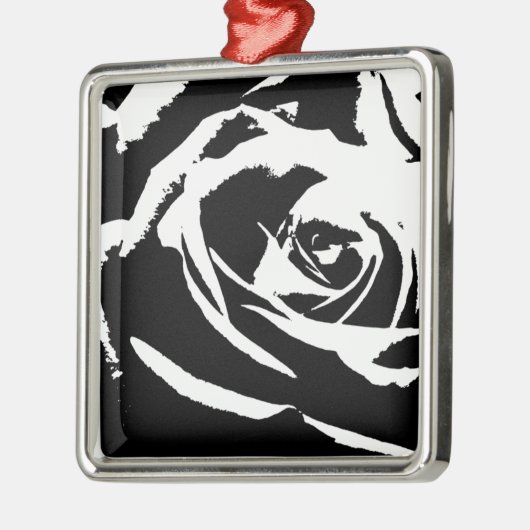 Achtergestelde Roos Art Metalen Ornament (Links)