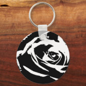 Achtergestelde Roos Art Sleutelhanger (Voorkant)